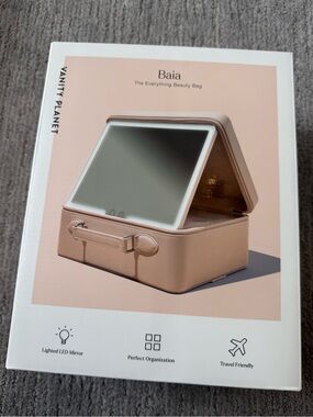 Lighted Vanity Travel Makeup Bag - Blush Pink